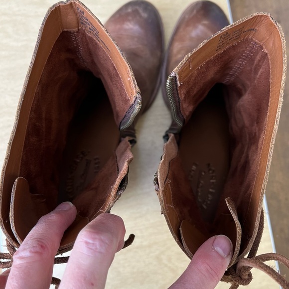 Kork-Ease Cherna Back Tie Stacked Heel Boot In Brown Leather Sz 8.5 - Picture 11 of 16
